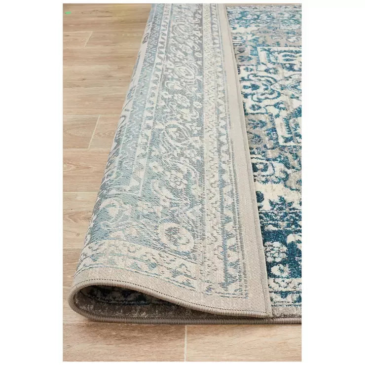 Blue Indoor Rug 230 x 160cm - Soft Material for Home Use