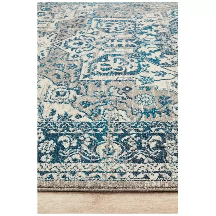Blue Indoor Rug 330 x 240cm - Soft Material for Home Use
