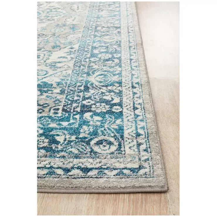 Blue Indoor Rug 330 x 240cm - Soft Material for Home Use