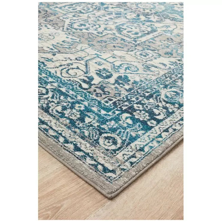 Blue Indoor Rug 400 x 300cm - Soft Material for Home Use