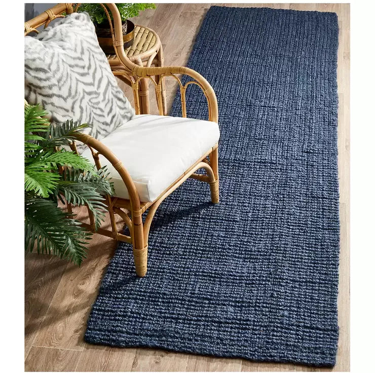 Navy Indoor Rug 320 x 230cm for Living Room