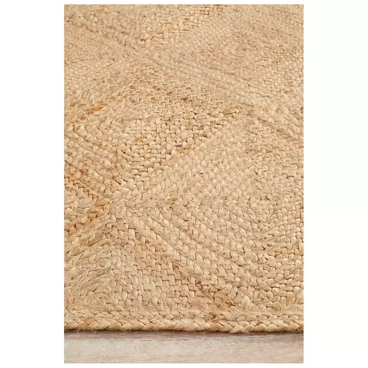 Natural Jute Rug 220 x 150cm for Living Room