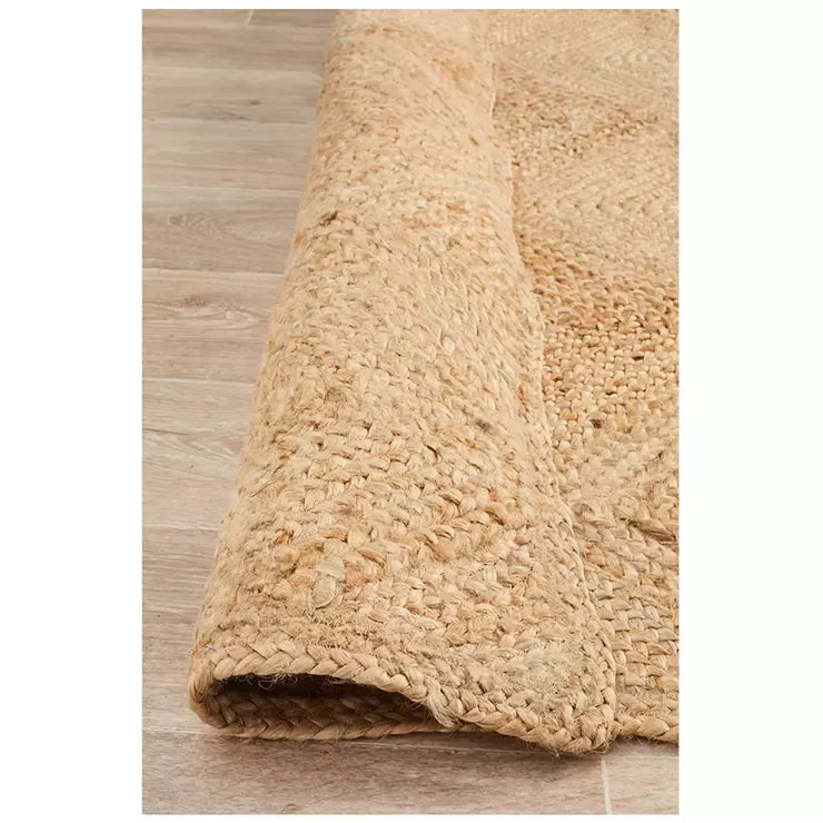 Natural Jute Rug 220 x 150cm for Living Room