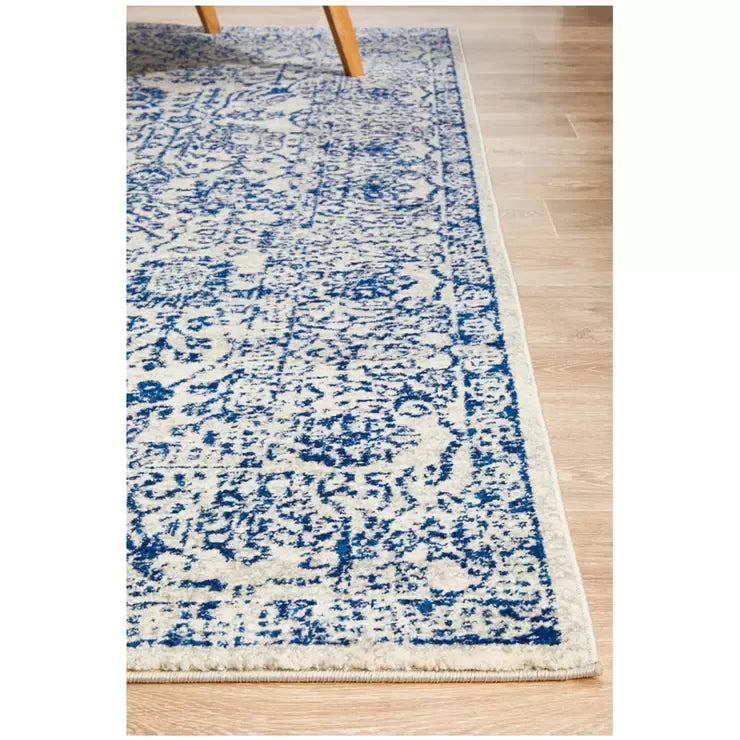 Evoke 256 Blue Indoor Rug 330x240cm - Soft, Non-Shedding, Easy Care