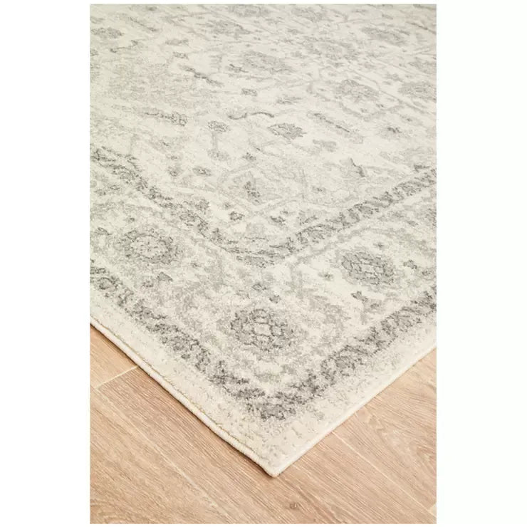 Evoke 261 White Indoor Rug 330 x 240cm - Soft, Non-Shedding, Power-Loomed Polypropylene