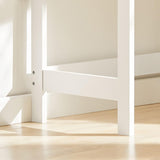 Desks: Small White Desk with Drawer Hooks