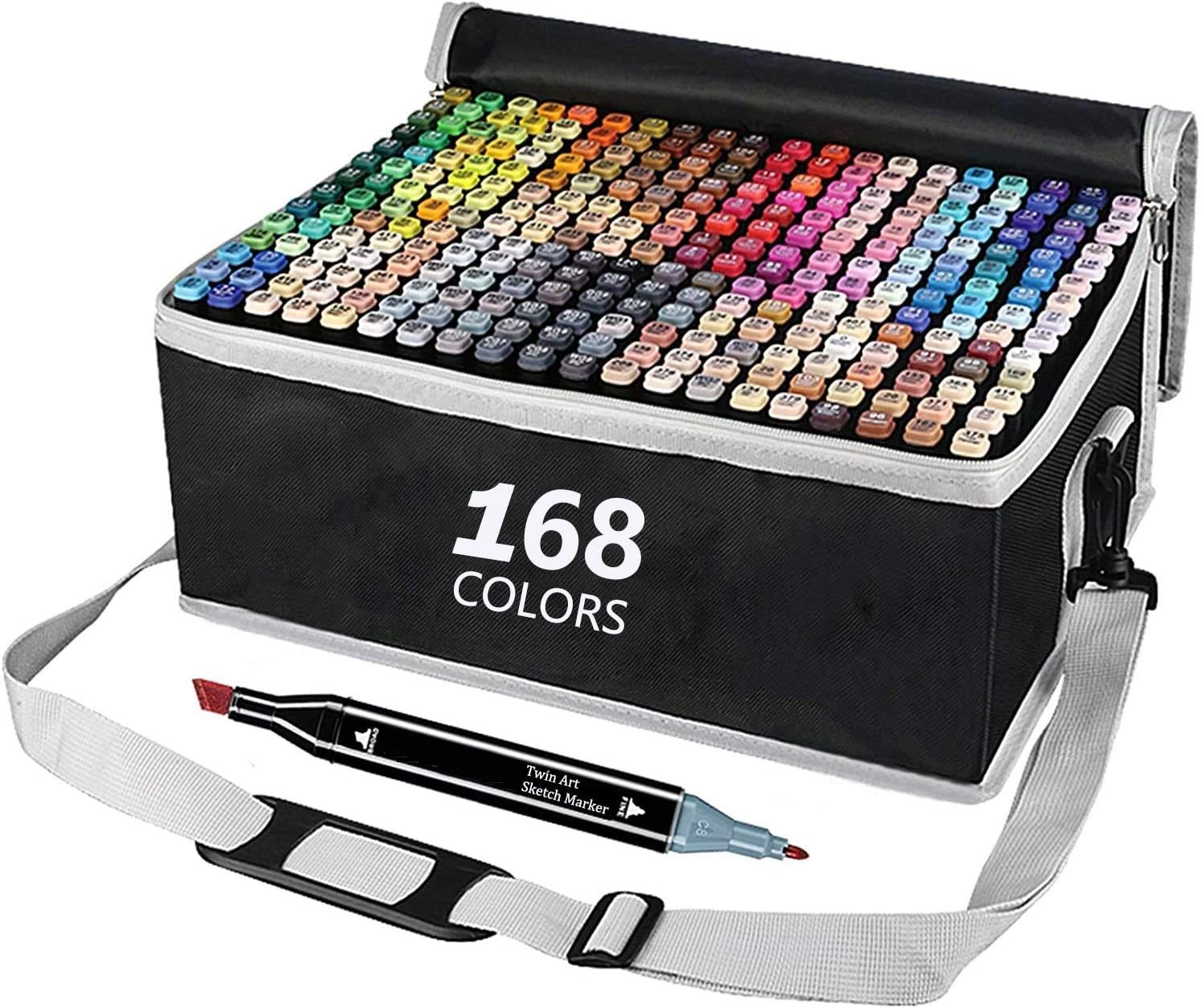 Pens & Pencils: 168 Colours Graffiti Pen Permanent Marker Pens Set for Adults and Children