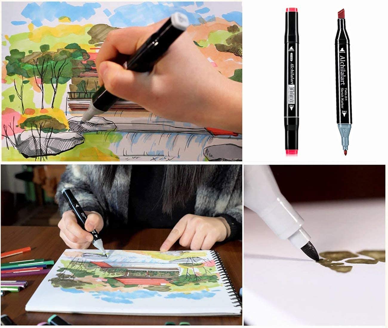 Pens & Pencils: 168 Colours Graffiti Pen Permanent Marker Pens Set for Adults and Children
