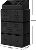 Makeup Organisation & Storage: Makeup Cosmetic Organizer Storage with 12 Drawers Display Boxes (Black)