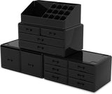 Makeup Organisation & Storage: Makeup Cosmetic Organizer Storage with 12 Drawers Display Boxes (Black)