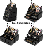 Makeup Organisation & Storage: Makeup Cosmetic Organizer Storage with 12 Drawers Display Boxes (Black)