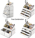 Makeup Organisation & Storage: Makeup Cosmetic Organizer Storage with 12 Drawers Display Boxes (White)