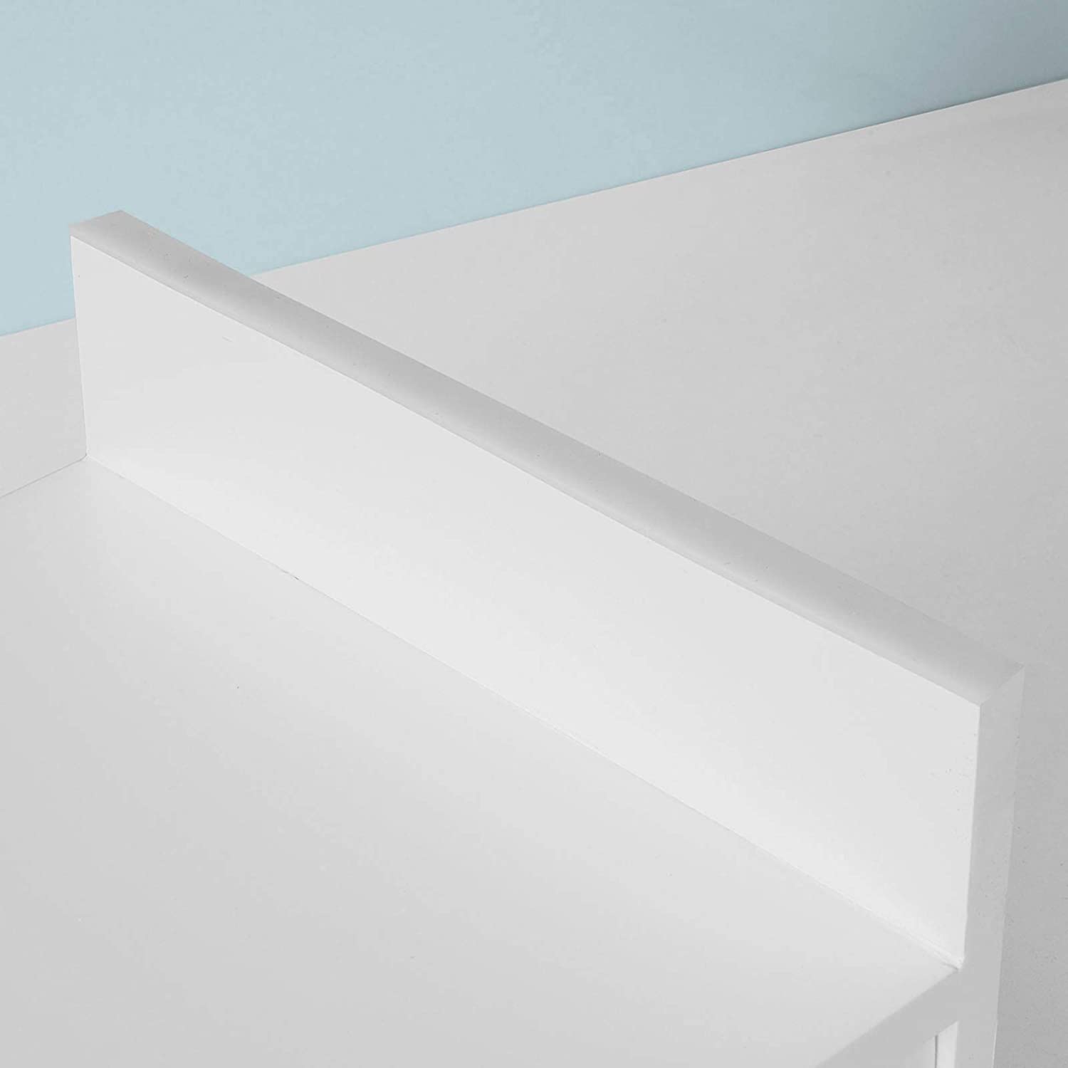 Desk Accessories: White Monitor Stand Desk Organizer with 2 Drawers