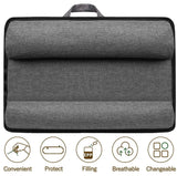 Desks: Portable Laptop Desk with Device Ledge, Mouse Pad and Phone Holder for Home Office (Black, 43cm)