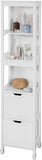 Clothing & Wardrobe Storage: Freestanding Tall Cabinet with Standing Shelves and Drawers