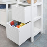 Clothing & Wardrobe Storage: Freestanding Tall Cabinet with Standing Shelves and Drawers