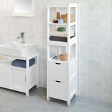 Clothing & Wardrobe Storage: Freestanding Tall Cabinet with Standing Shelves and Drawers