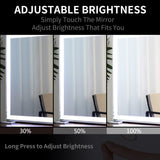 Makeup Mirrors: Large Hollywood Makeup Mirror 3 Modes Lighted and Smart Touch Control (92 x 68 cm)