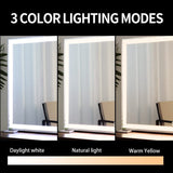 Makeup Mirrors: Large Hollywood Makeup Mirror 3 Modes Lighted and Smart Touch Control (92 x 68 cm)