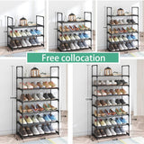 Shoe Storage: 4-Tier Stainless Steel Shoe Rack Storage Organizer to Hold up to 20 Pairs of Shoes (80cm, Black)