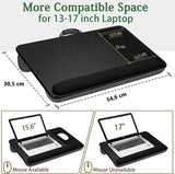 Desks: Portable Laptop Desk with Device Ledge, Mouse Pad and Phone Holder for Home Office (Silver, 40cm)