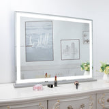 Makeup Mirrors: Hollywood LED Makeup Mirror with Smart Touch Control and 3 Colors Dimmable Light (72 x 56 cm)