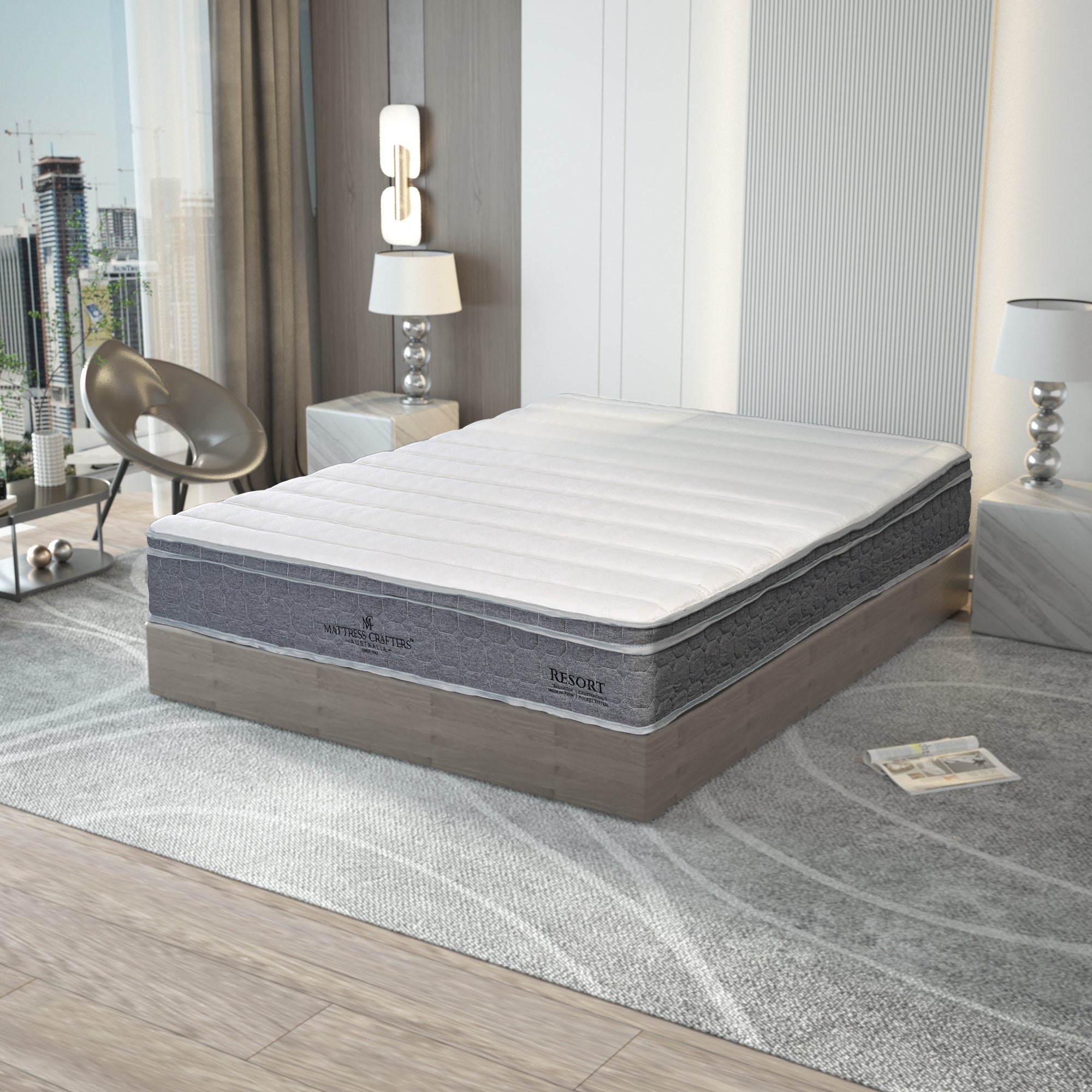 Mattress Toppers: Resort Queen Mattress 7 Zone Pocket Spring
