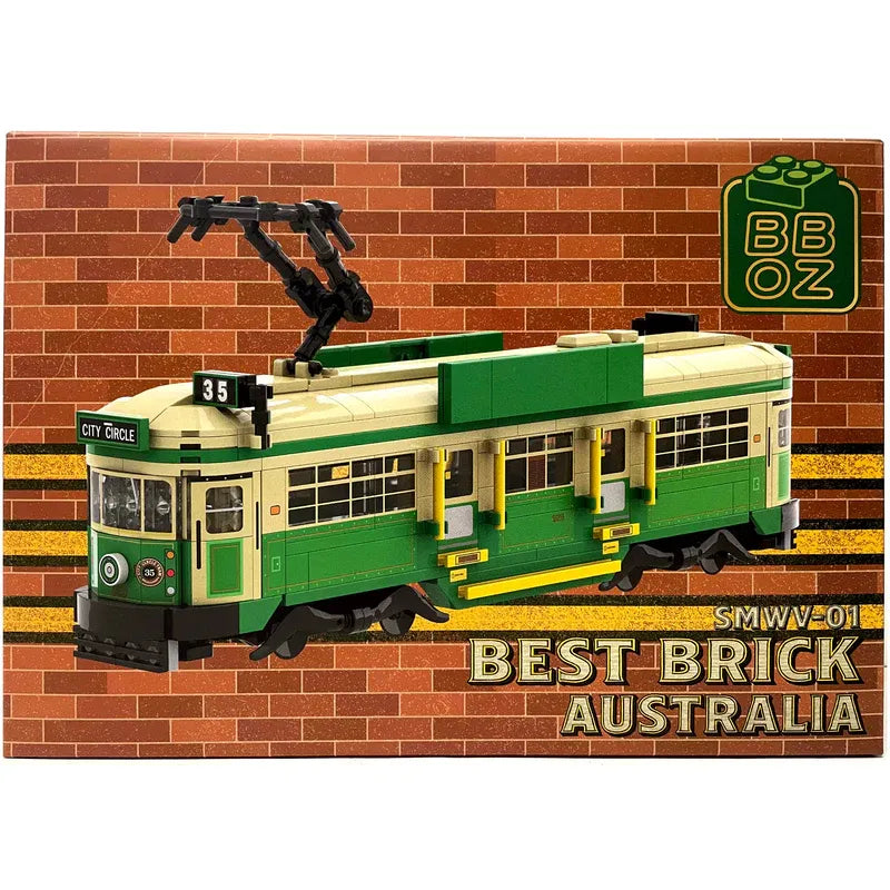 Best Brick Australia Melbourne W-Class Tram Building Block Toy Model