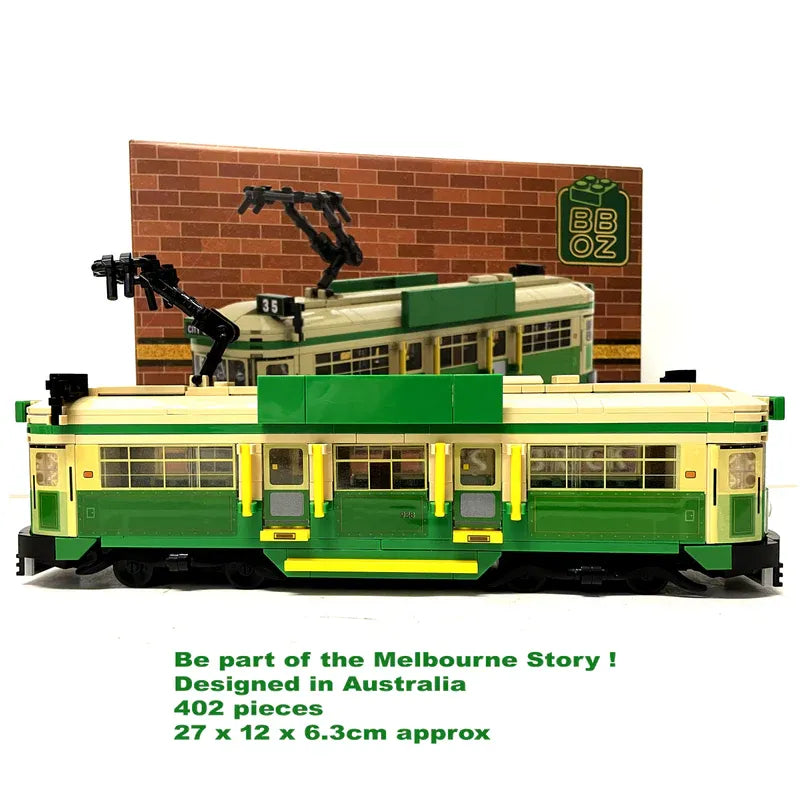 Best Brick Australia Melbourne W-Class Tram Building Block Toy Model