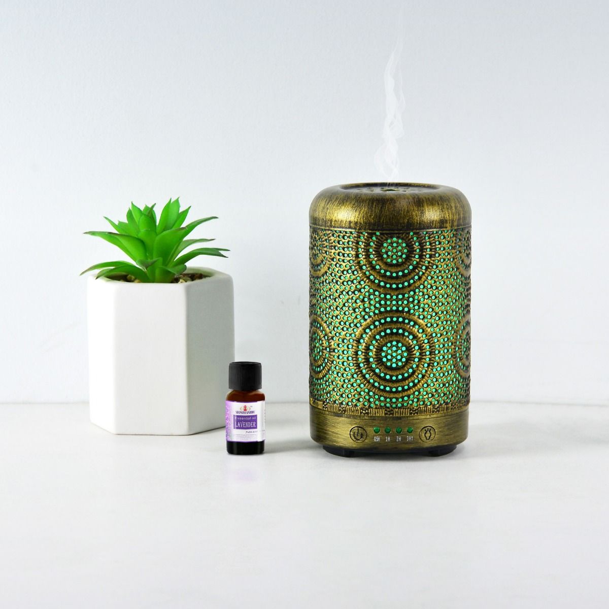 Aroma Diffusers: activiva 100ml Metal Essential Oil and Aroma Diffuser-Vintage Gold