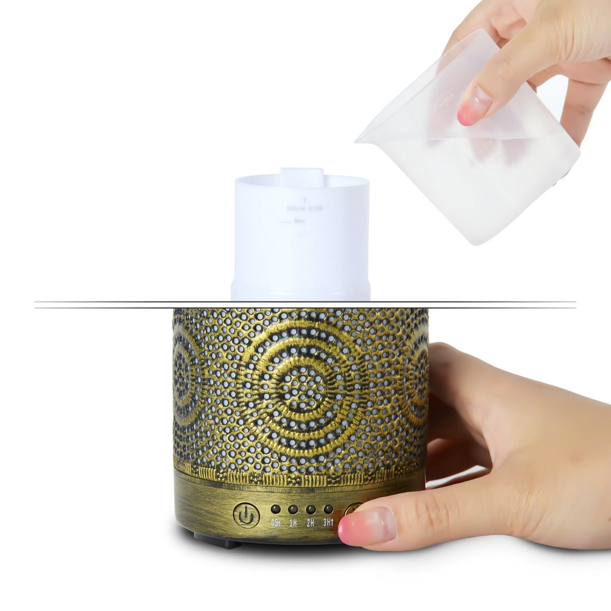 Aroma Diffusers: activiva 100ml Metal Essential Oil and Aroma Diffuser-Vintage Gold