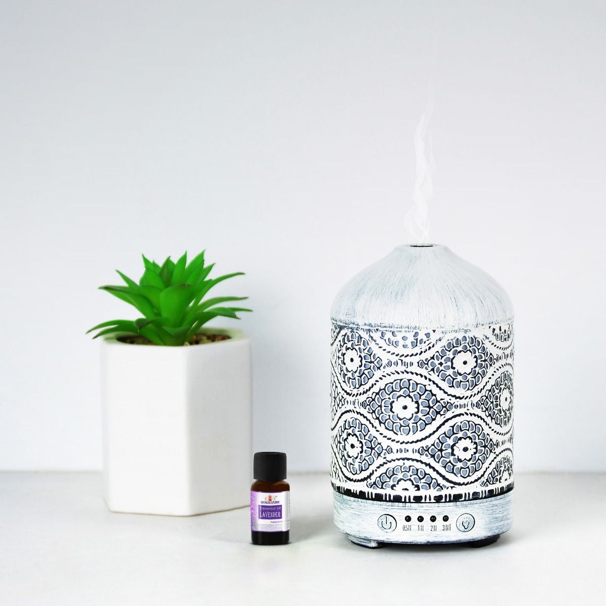 Aroma Diffusers: activiva 100ml Metal Essential Oil and Aroma Diffuser-Vintage White