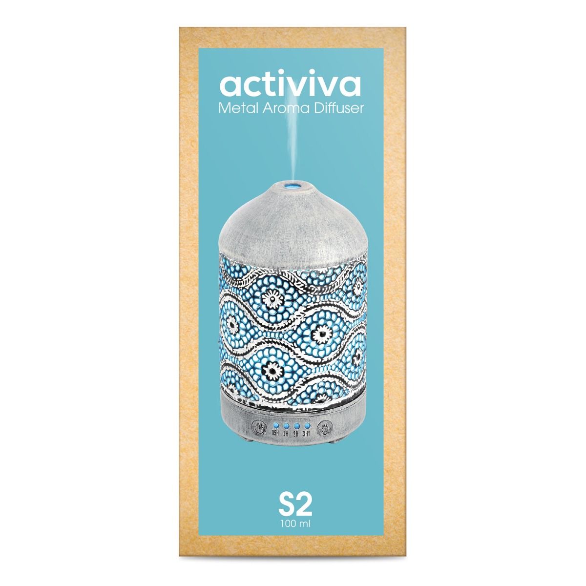 Aroma Diffusers: activiva 100ml Metal Essential Oil and Aroma Diffuser-Vintage White