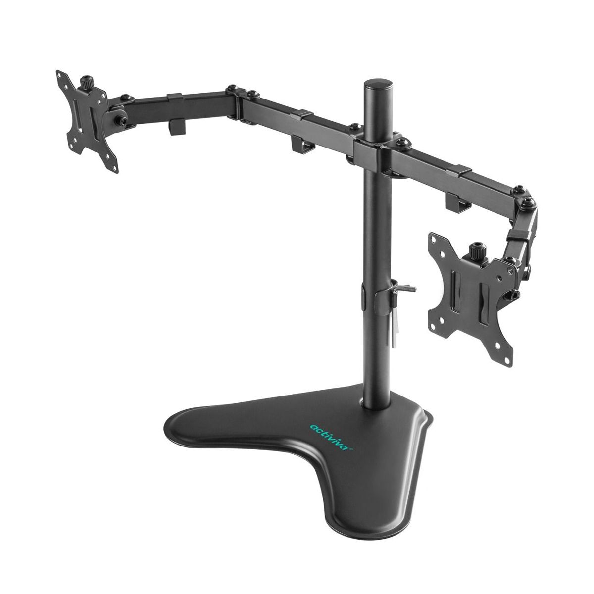 Computer Monitors & Accessories: activiva Dual-Screen Articulating Monitor Arm with Free-Standing Desktop Base