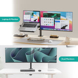 activiva Dual-Screen Articulating Monitor Arm with Interchangeable Laptop Holder