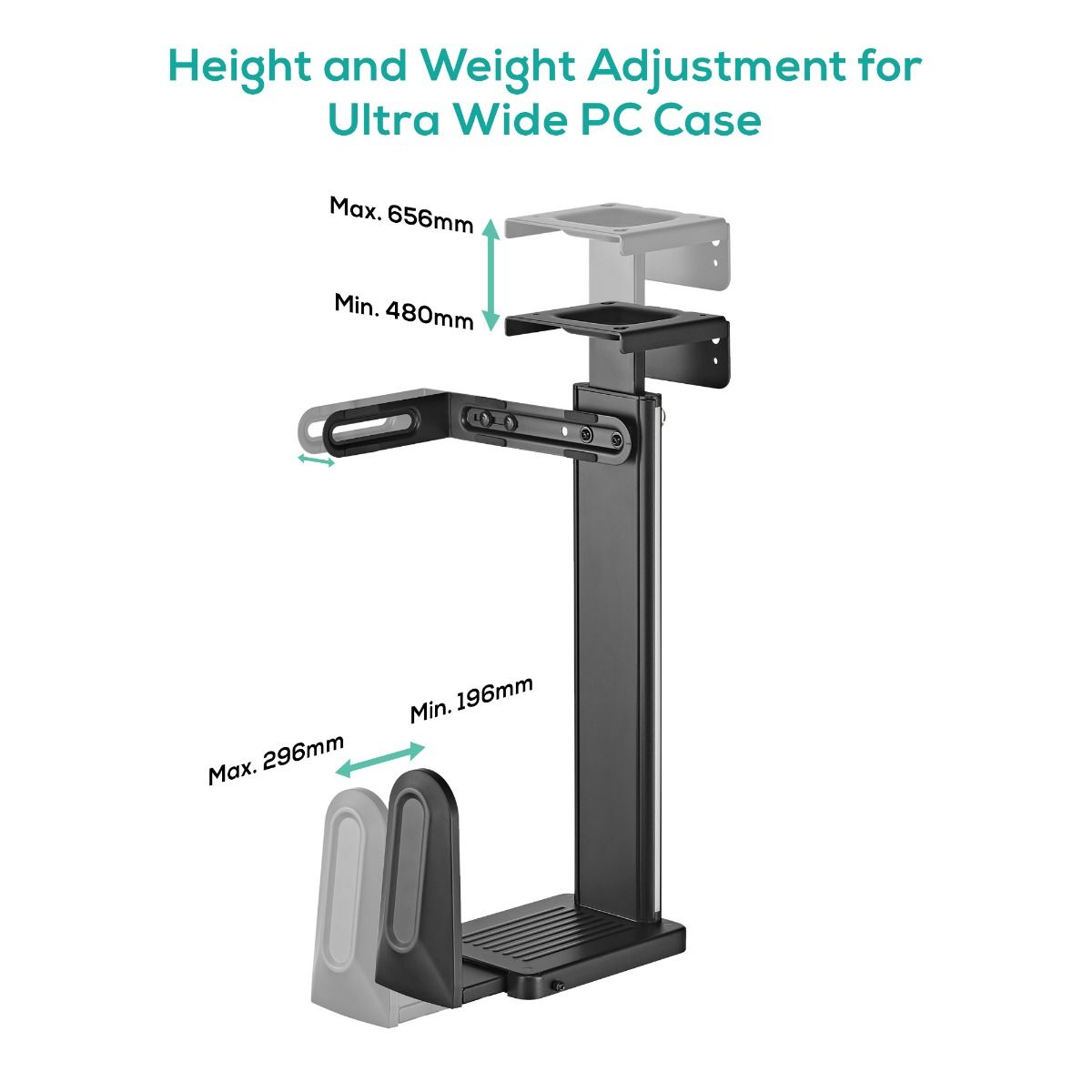 Office & Desk Chairs: activiva Ultra-Wide Adjustable Wall & Under-Desk PC Mount