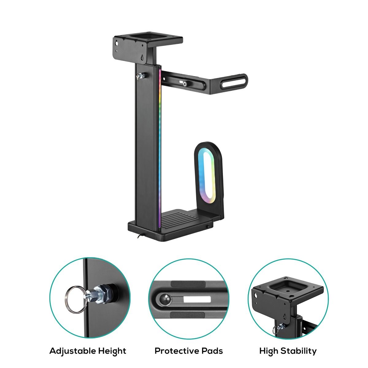 Computer Monitors & Accessories: activiva RGB Ultra-Wide Adjustable Wall & Under-Desk Gaming PC Mount