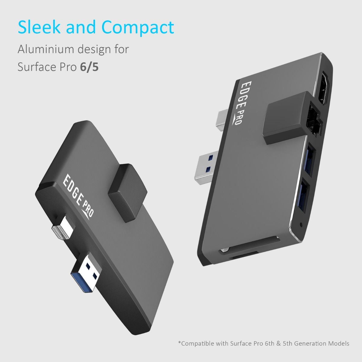 Laptop Stands: mbeat Edge Pro Multifunction USB- C Hub with LAN for Microsoft Surface Pro Gen 5/6