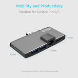 Laptop Stands: mbeat Edge Pro Multifunction USB- C Hub with LAN for Microsoft Surface Pro Gen 5/6