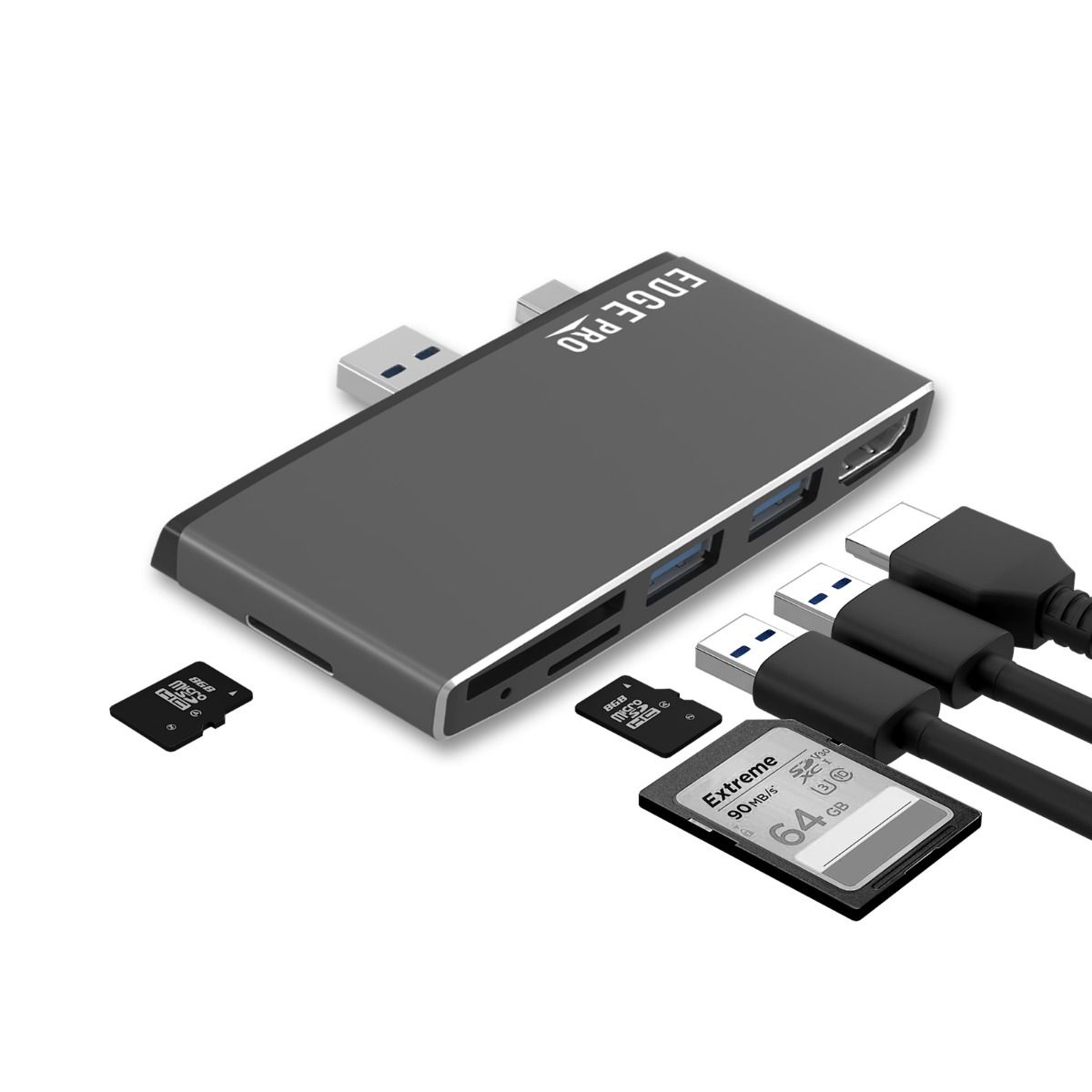Laptop Stands: mbeat Edge Pro Multifunction USB- C Hub for Microsoft Surface Pro Gen 5/6