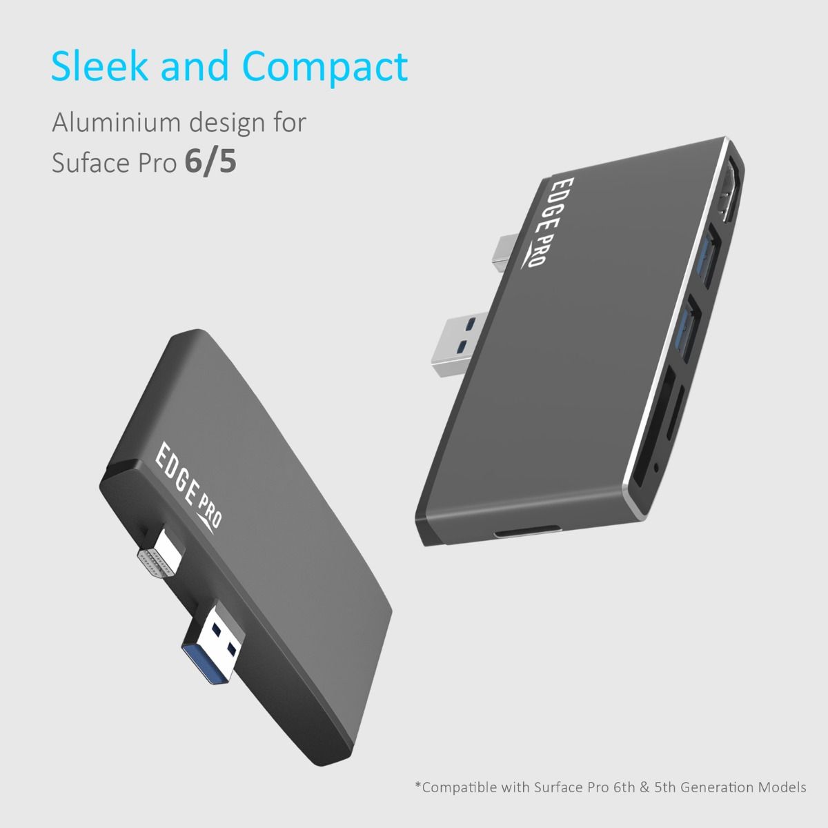 Laptop Stands: mbeat Edge Pro Multifunction USB- C Hub for Microsoft Surface Pro Gen 5/6