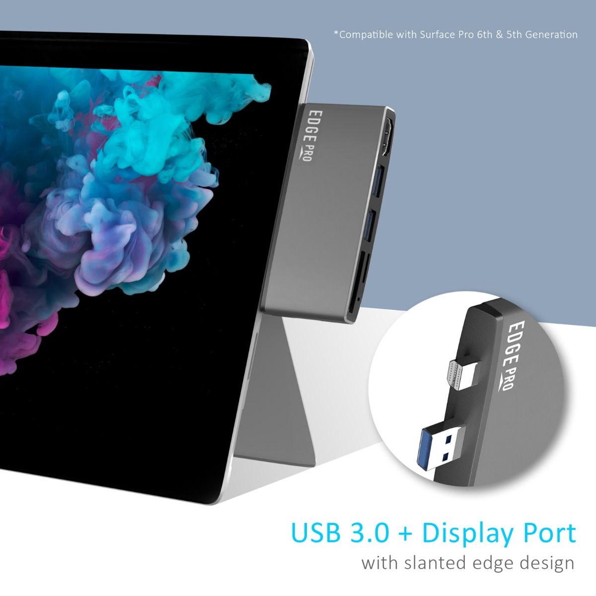 Laptop Stands: mbeat Edge Pro Multifunction USB- C Hub for Microsoft Surface Pro Gen 5/6