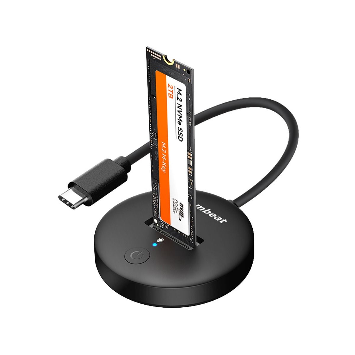 Hard Drives: mbeat H1 USB 3.2 Gen2 10Gbps M.2 NVMe & SATA SSD Mini Dock (Black)