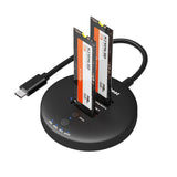Hard Drives: mbeat H3 USB 3.2 Gen2x2 20Gbps Dual M.2 NVMe SSD Dock with Clone Duplicator (Black)
