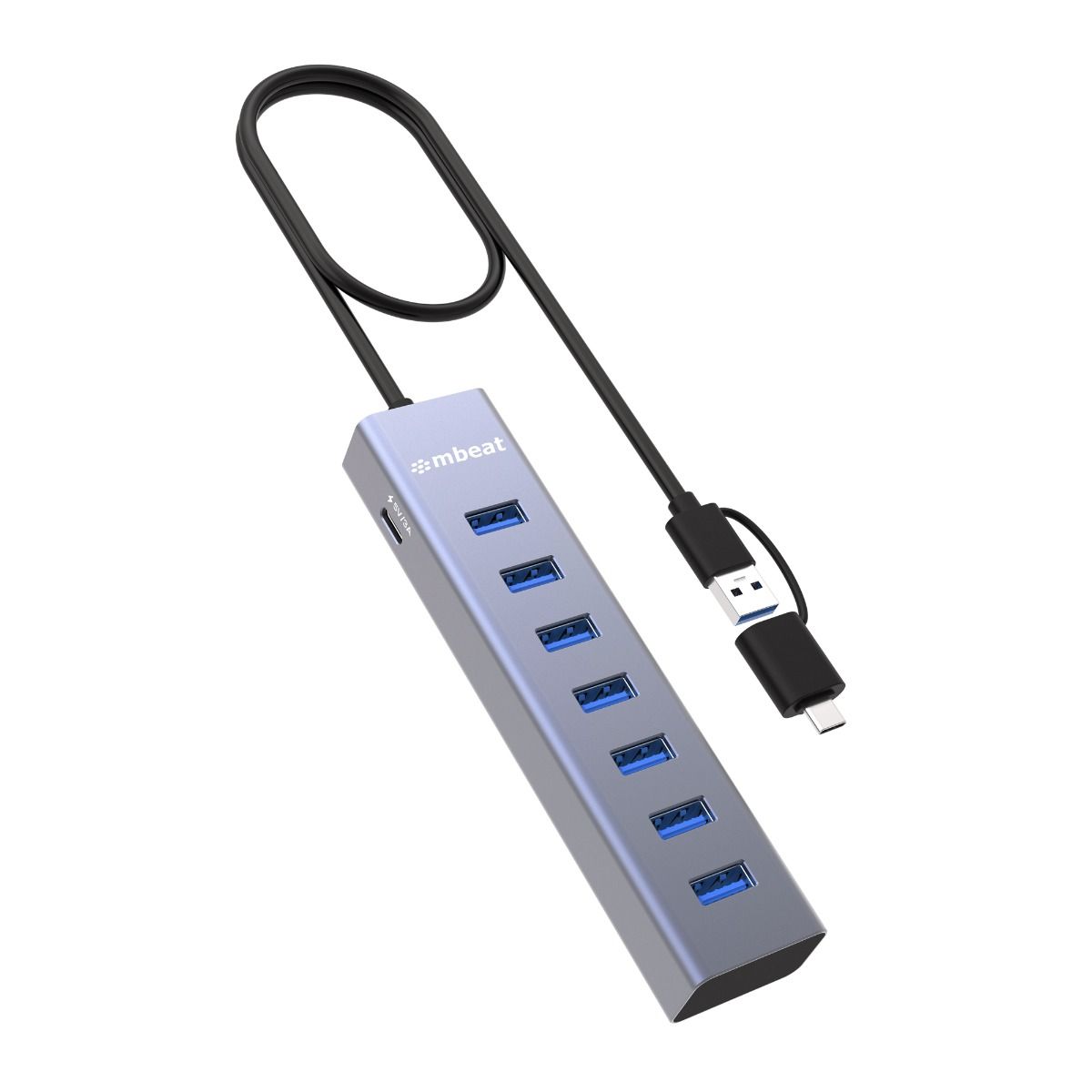 Laptop Stands: mbeat 7-Port USB Hub with Dual USB-A & USB-C Connector