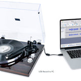 Audio Players & Recorders: mbeat Hi-Fi Bluetooth Turntable (MMC, USB, Anti-skating, Preamplifier) - Macassar Ebony