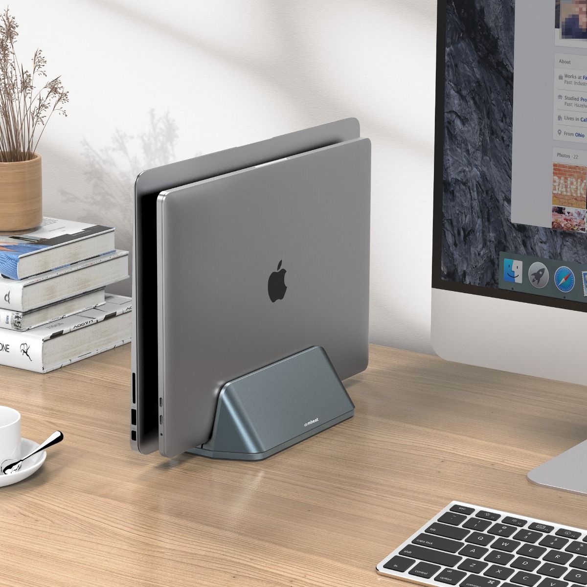 Laptop Stands: mbeat Stage S5 Adjustable Dual Bay Tablet, Laptop and MacBook Vertical Stand