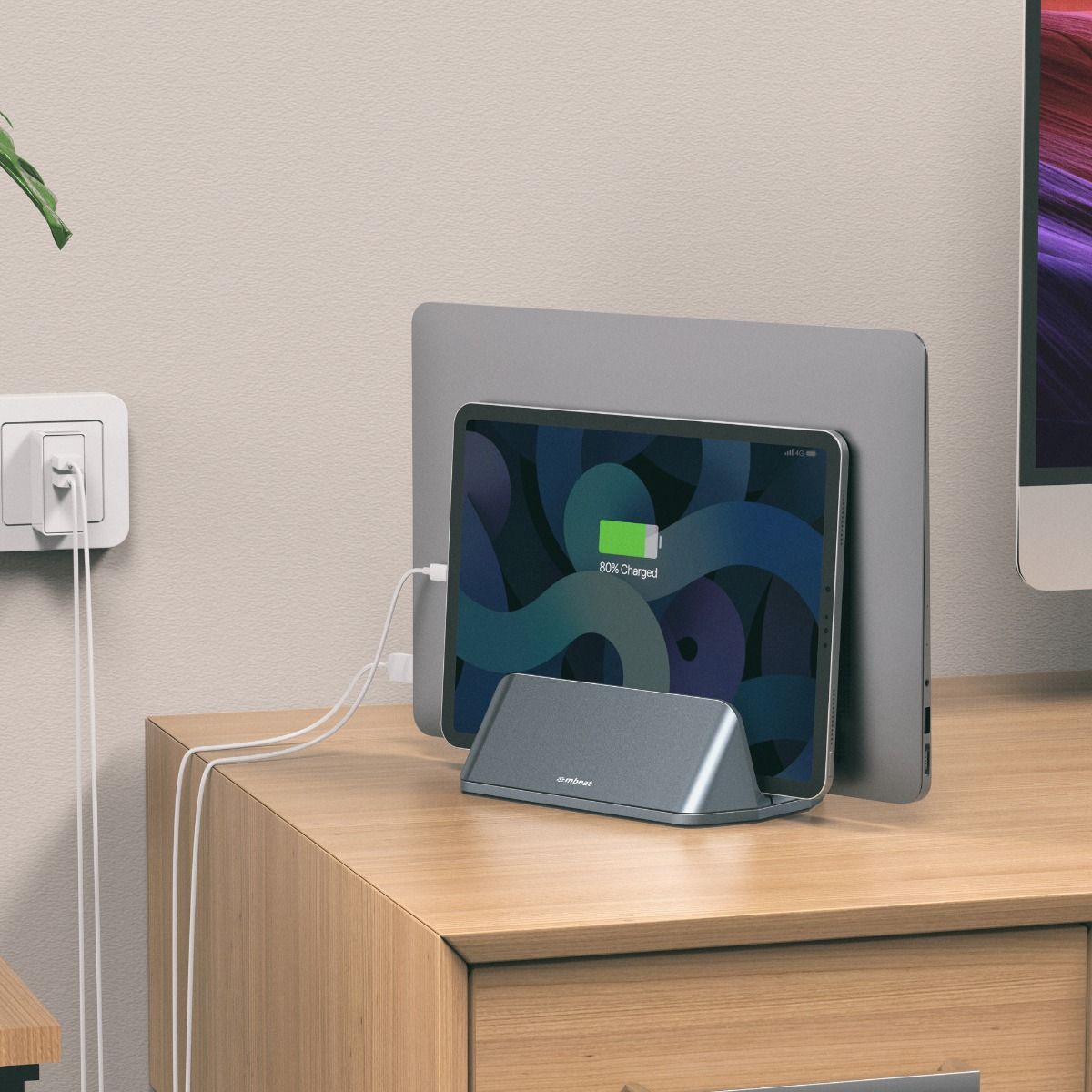 Laptop Stands: mbeat Stage S5 Adjustable Dual Bay Tablet, Laptop and MacBook Vertical Stand