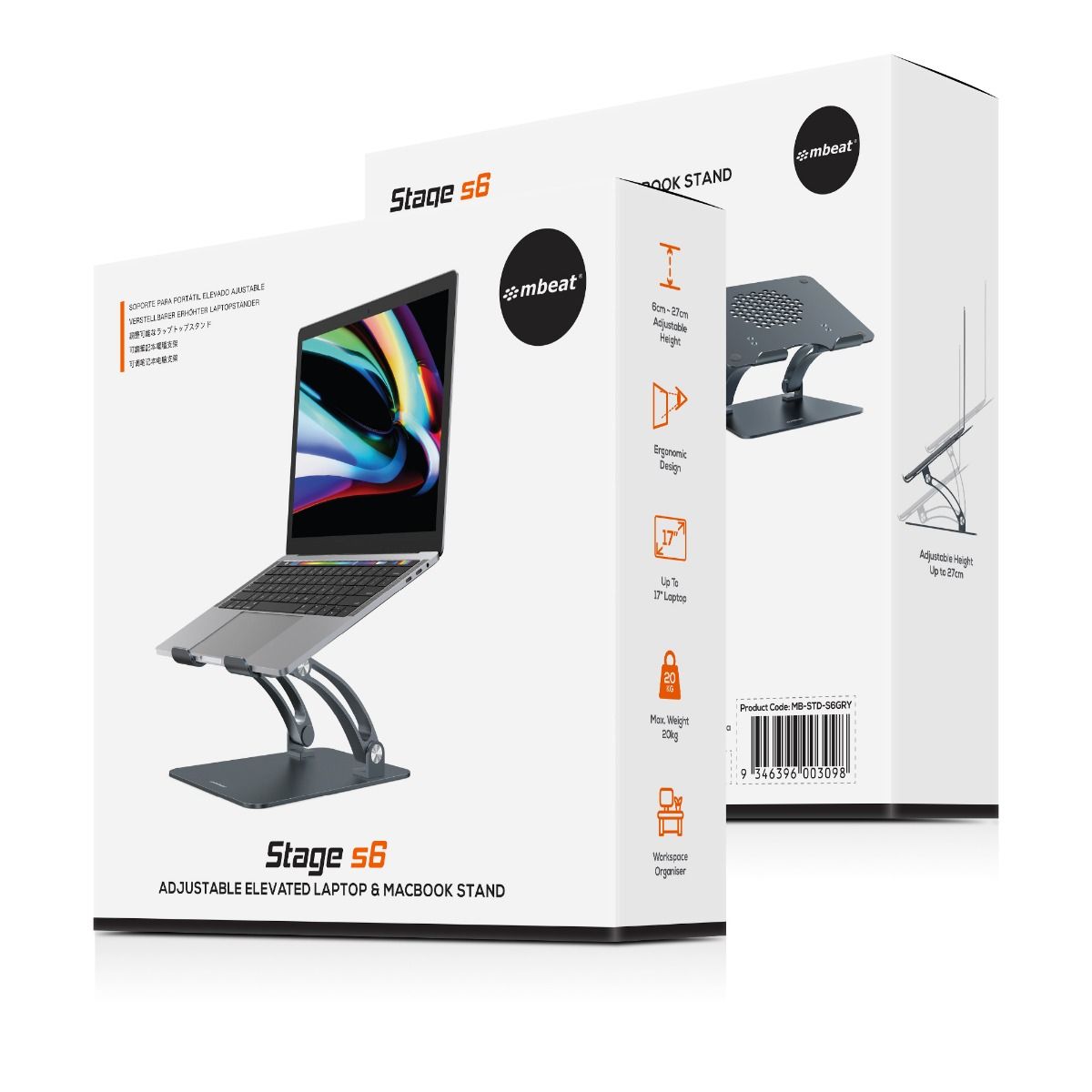 Laptop Stands: mbeat Stage S6 Adjustable Elevated Laptop and MacBook Stand