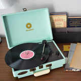 Audio Players & Recorders: mbeat Woodstock Tiffany Blue Retro Turntable